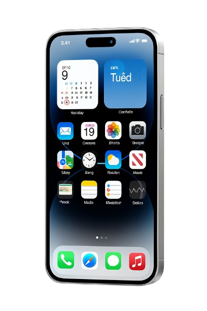 Vista previa de la app en iPhone